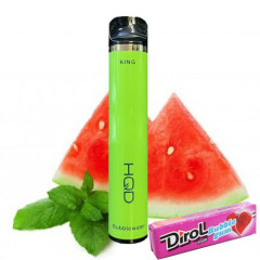 Электронная сигарета HQD King 2000 Bubblewater(Жвачка Мята Арбуз)