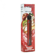 Электронная сигарета HQD King Super 600 Adrenaline energy (Яблоко-киви-энергетик)